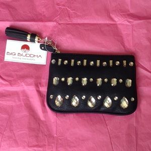 🎀🌟Big Buddha black leather clutch🌟